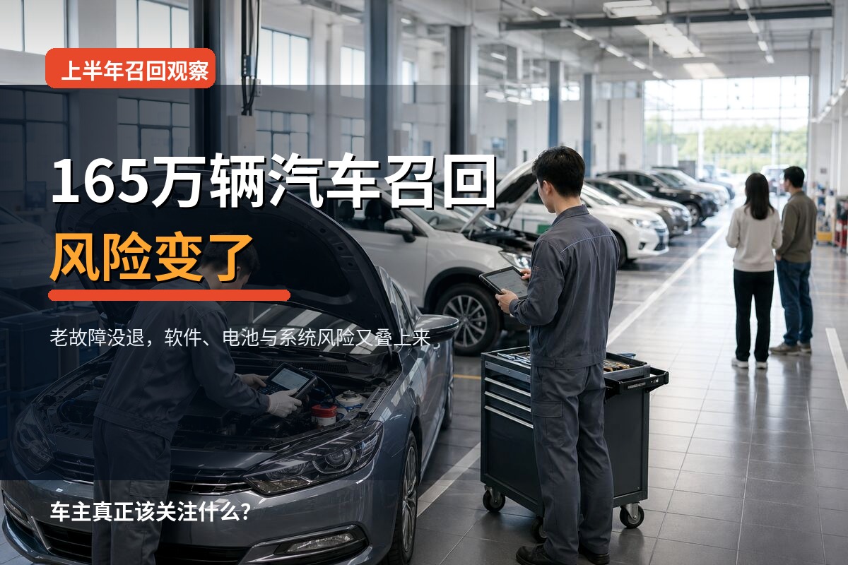 上半年165万辆汽车被召回：风险变了，车主该看什么？